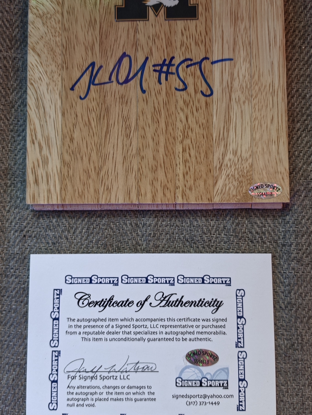 Keyon  Dooling signed Floor Board Missouri Basketball